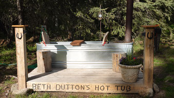 Beth Dutton Hot Tub at Tin Bins