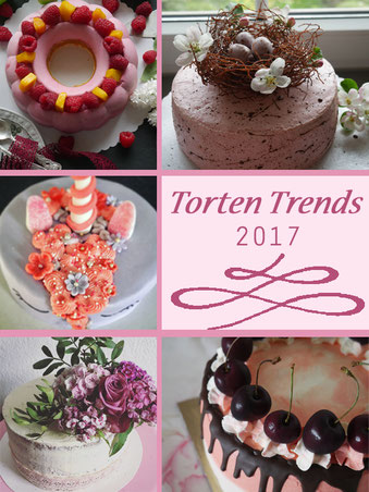 torte, torten torten trends, naked cake, ombre look, torten mit blumen