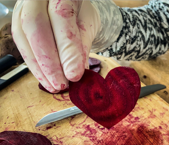 Valentinstag – Ein Herz aus Rote Beete