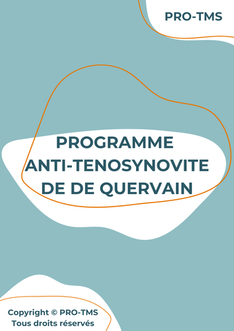 Programme anti-ténosynovite de De Quervain : exercices spécifiques pour soulager et prévenir les douleurs de la tendinite du pouce