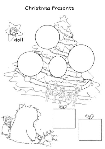 cute monster Big George children picture book color page Book English kids ESL worksheet christmas free thanksgiving