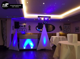 DJ für eine runde Geburtstagfeier im Dorint Hotel Venusberg, inkl. elegantem Ton- und Licht Konzept.