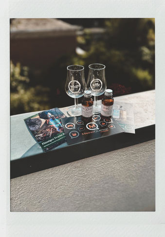 Das Titelbild zu Männerquatsch Podcast Folge 198 (Nintendo Direct mit Virtual Boy, Super Mario Bros. 40th, Super Mario Galaxy Film, Whisky Tasing Circle) zeigt einen "Lochlea Ploughing Edition Second Crop" und "GlenAllachie 12 Jahre Moscatel Wood". 