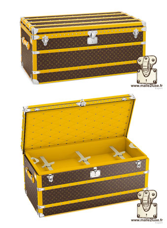 Malle Courrier Louis Vuittton Macassar Jaune - M10284 prix du neuf 55 000 euros