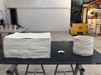 "M . moires", travail en cours, atelier de Peter Briggs, 2023
