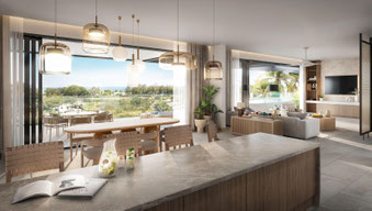 AZULINA appartements et penthouses G+2 haut de gamme vue mer à pointe aux biches nord île Maurice