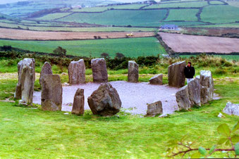 The Drombeg Stone Circle in County Cork, Ireland.