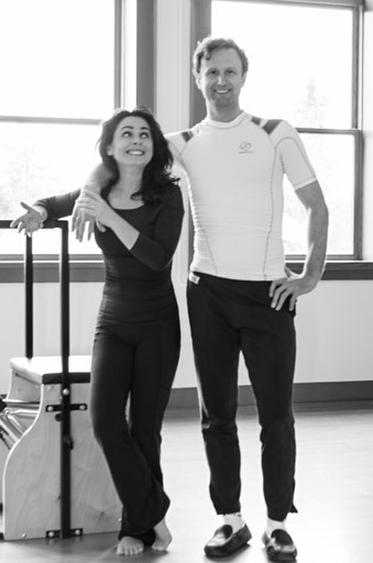 Renata with Peter (STUDIO ORIGIN client and Doctor of Physical Therapy) after an intense peak conditioning Pilates workout at STUDIO ORIGIN customized Pilates in Newberg Oregon.