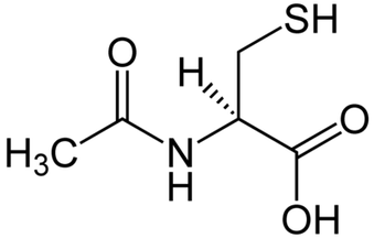 Strukturformel N-Acetylcystein (NAC)