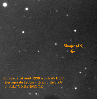 Sinope, aufgenommen am 14. August 1998 vom Haute-Provence-Observatorium im Südosten Frankreichs.