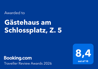 Booking.com Traveller Review Awards 2026 - Guest House "Am Schlossplatz", Room 5