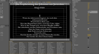 Der Rolltext, in der Ansicht des Texteditors, von Premiere