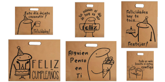 BOLSA CON TEXTO TIPO VINTAGE