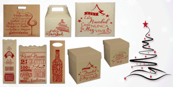 CAJAS CON MENSAJE NAVIDEÑAS
