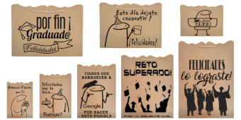 BOLSA KRAFT VINATGE GRADUACION