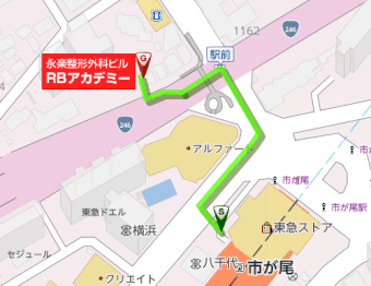 市が尾駅からのアクセス