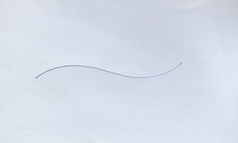 Kalligraphie Anleitung für ein Wellenbild - Schritt 1