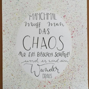 DIY Hintergrund für dein Lettering mit der Aquarellspritztechnik