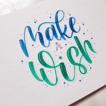 eine einfache, schnelle und individuelle Geburtstagskarte  mit Lettering gestalten