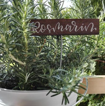 DIY Kräuterschild mit Handlettering gestalten - so weisst du immer welche Gewürze in deinem Garten wachsen