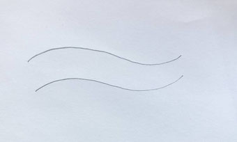 Lettering Anleitung für ein Wellenbild - Schritt 2