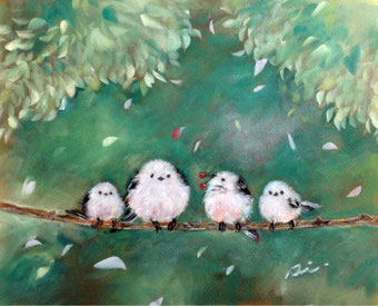 「Family tree」240x290mm パステル
