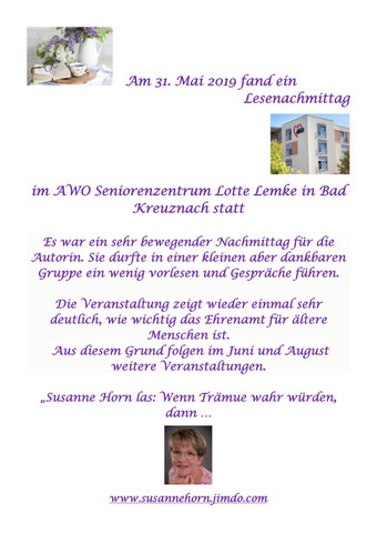 Lesenachmittag Im Lotte Lemke Haus 31 05 2019 Bad Kreuznach