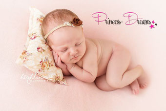 Posing Pillow Set mit Mütze oder Haarband für Neugeborene