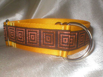 Zugstopp, Halsband, 4cm, Gurtband sonnengelb, Borte Cajitas