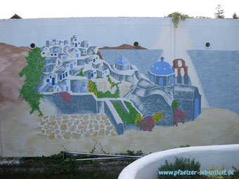 Santorini Wand Griechenland Gemälde