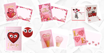 TARJETAS LOVE CON SOBRE DECORADO