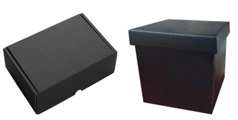 CUBO Y CAJA RELF O E COMERCE NEGRA