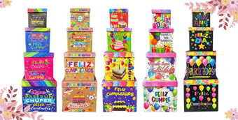 CUBOS DE CUMPLEAÑOS FELICIDADES Y TODA OCACION RIGIDOS