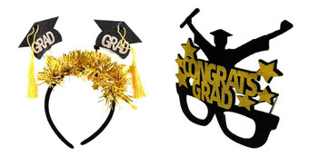 DIADEMAS Y LENTES PARA GRADUACION