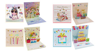 TARJETA CUMPLEAÑOS TRIDIMENCIONAL HOT STAMPING CON SOBRE DECORADO