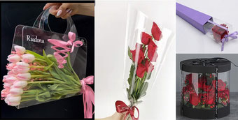 BOLSAS CONOS CAJAS ESPECIALES PARA FLORISTERIA