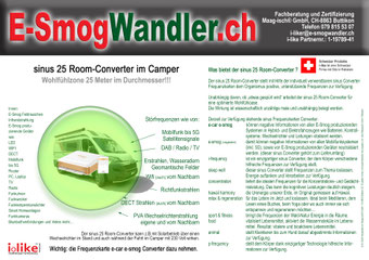 Roo-Converter  Wohnmobil i-like  Metaphysik Gruber Schüler Elektrosmog E-smog esmog abschirmen elektrosmog bekämpfen esmog das Wichtigste ESmog neutralisieren elektrosmog finden Elektrosmog auswirkungen krebs ESmog ESmog  Camper Wohnwagen Zelt Camping