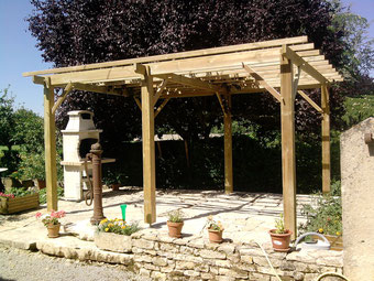 Pergolas en bois traité class 4