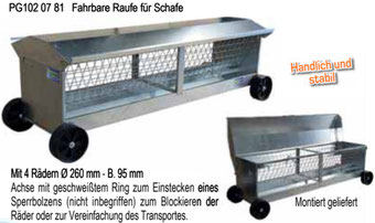 Agro-Widmer Stalleinrichtungen - Fahrbarer Trog für Schafe