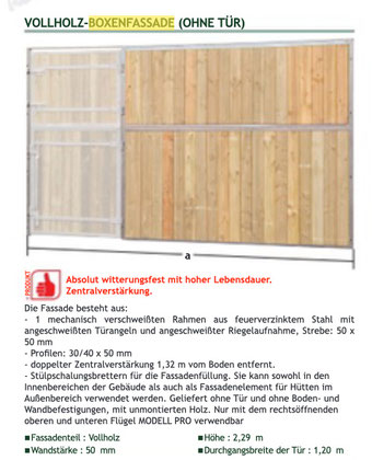 Agro-Widmer Stalleinrichtungen -Boxenfassade Pferde