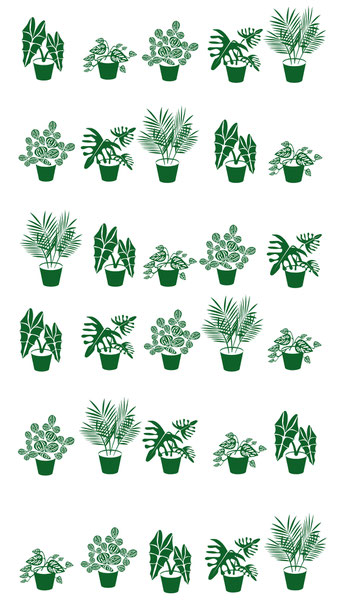 Urban Jungle Wallpaper Desktop und Handy Design 3 Handyversion