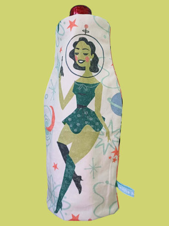 Flaschenkühler für Sektflaschen Atomic Age Space Girl