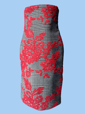 Flaschenkühler Bottle Cooler Glencheck floral bestickt