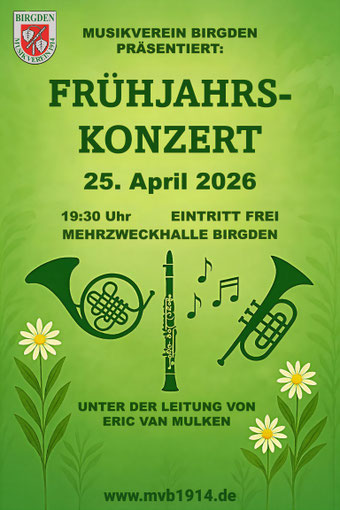 Musikverein Birgden Frühjahrskonzert am 25. April 2026