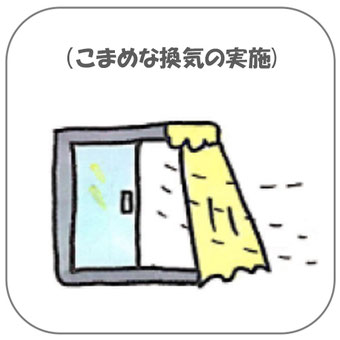 こまめな換気の実施