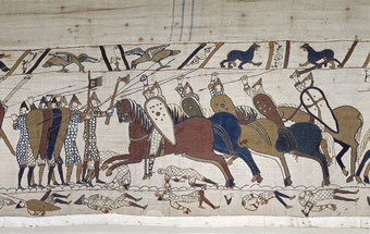 Fragment del Tapís de Bayeux, 1077, França