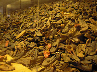 Chaussures prises aux déportés. Musée d’Auschwitz  © Marie Berthod
