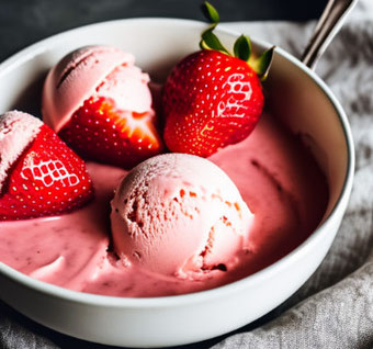 Erdbeer Vanille Protein Eis