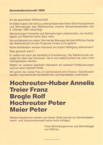 Flugblatt, 2. Wahlgang