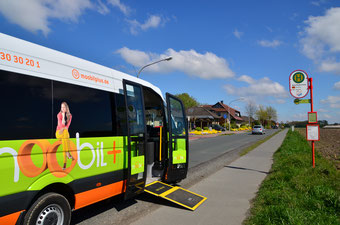 Bus des Mobilitätssystems moobil für den Landkreis Vechta